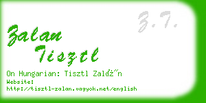 zalan tisztl business card